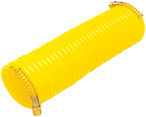 50ft x 1/4" Recoil Air Hose Re Coil Spring Ends Pneumatic Compressor Tool 200psi 