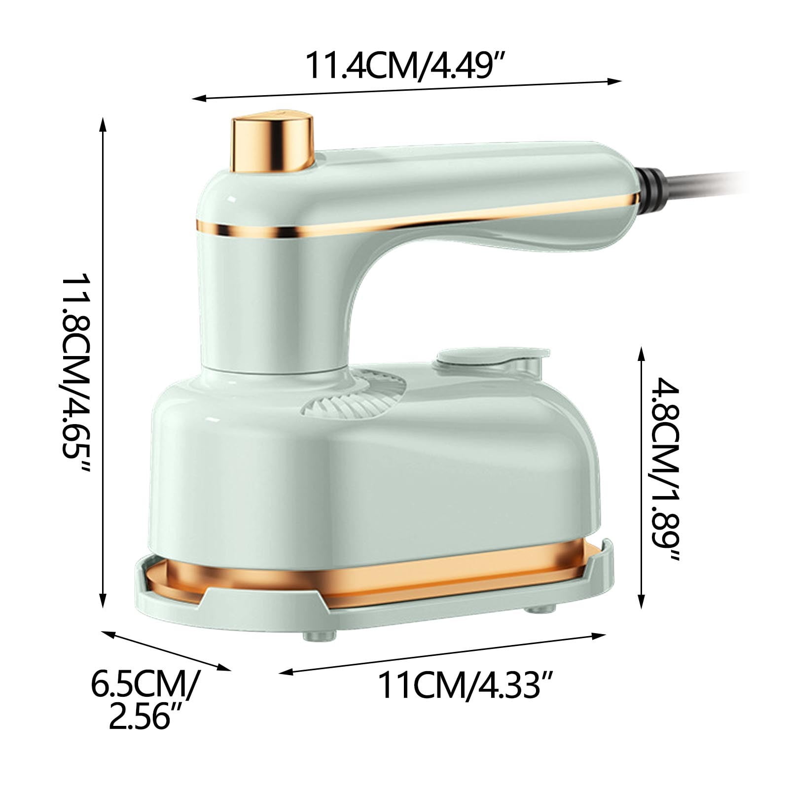 Clothes Steamer Handheld,2-In-1 Steam Iron with Rotating Handle,Compact and Lightweight,Automatic Constant Temperature Protection,Suitable for Home,Travel or Office Use(4.4x4.6x2.5inch)