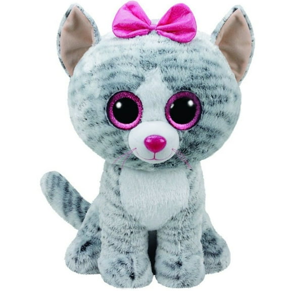 Kiki Grey CatBeanie Boo Large 16 inch - Stuffed Animal by Ty (36838)