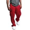 thumbnail image 2 of LYXSSBYX Cargo Pants for Men Men Splicing Overalls Casual Pocket Sport Work Casual Trouser Pants, 2 of 8