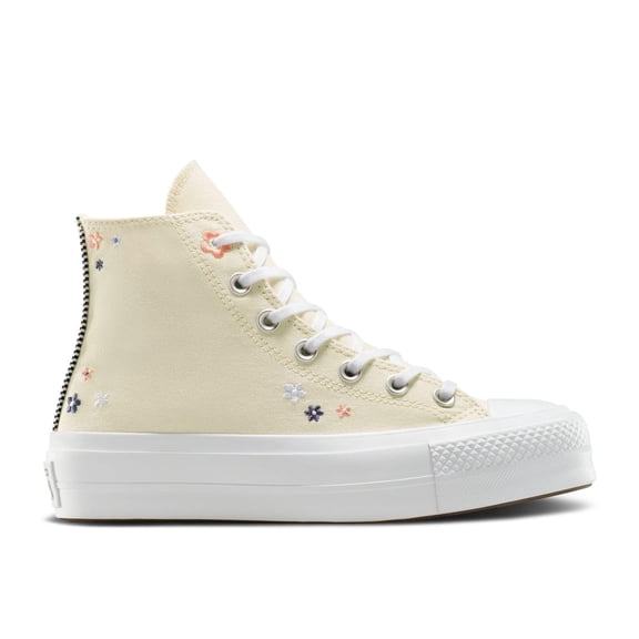 Converse CTAS Lift Platform High Women's Shoes, Light Dune/White/Vintage Peach, Size 9.5