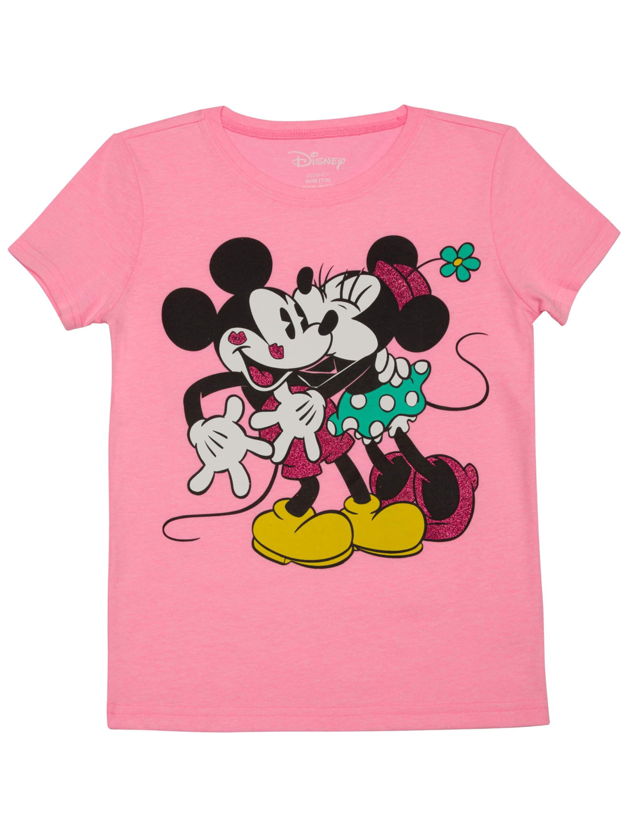 Girls' Minnie and Mickey Graphic T-Shirt - Walmart.com