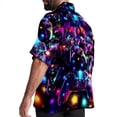thumbnail image 3 of Game Controller Men's Casual Spread Collar Hawaiian Short Sleeve Button Down Summer Beach Tops, 3 of 6