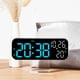 thumbnail image 4 of Despertador digital con pantalla de temperatura y humedad | Reloj LED silencioso de mesita de noche para casa y oficina | Temporizador de cuenta regresiva y segundos saltables | Decoración moderna, 4 of 4
