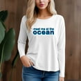 thumbnail image 2 of Women's 300g 100% Cotton Ocean Design Long Sleeve T-Shirt, 2 of 12