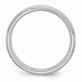 thumbnail image 2 of White Stainless Steel Ring Band Wedding Sterling Silver Ridged, 2 of 6