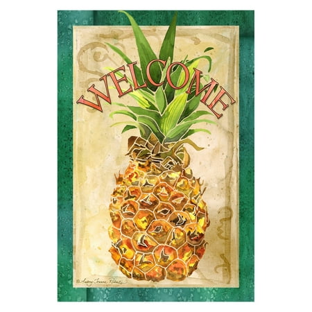 Pineapple Welcome House - Toland Home Garden Pineapple Welcome Flag