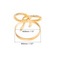 thumbnail image 2 of Unique Bargains Napkin Rings, 6 Pack 38mm ID Alloy Bow-knot Napkin Buckles, Gold Tone, 2 of 5
