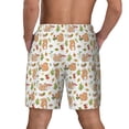 thumbnail image 2 of Lsque Mens Swim Trunks Squirrel And Mushroom Pattern - Bathing Suit Compression Liner - Beach Swim Shorts Swimwear - (S-3XL) - Stretch Quick Dry -XX-Large, 2 of 9