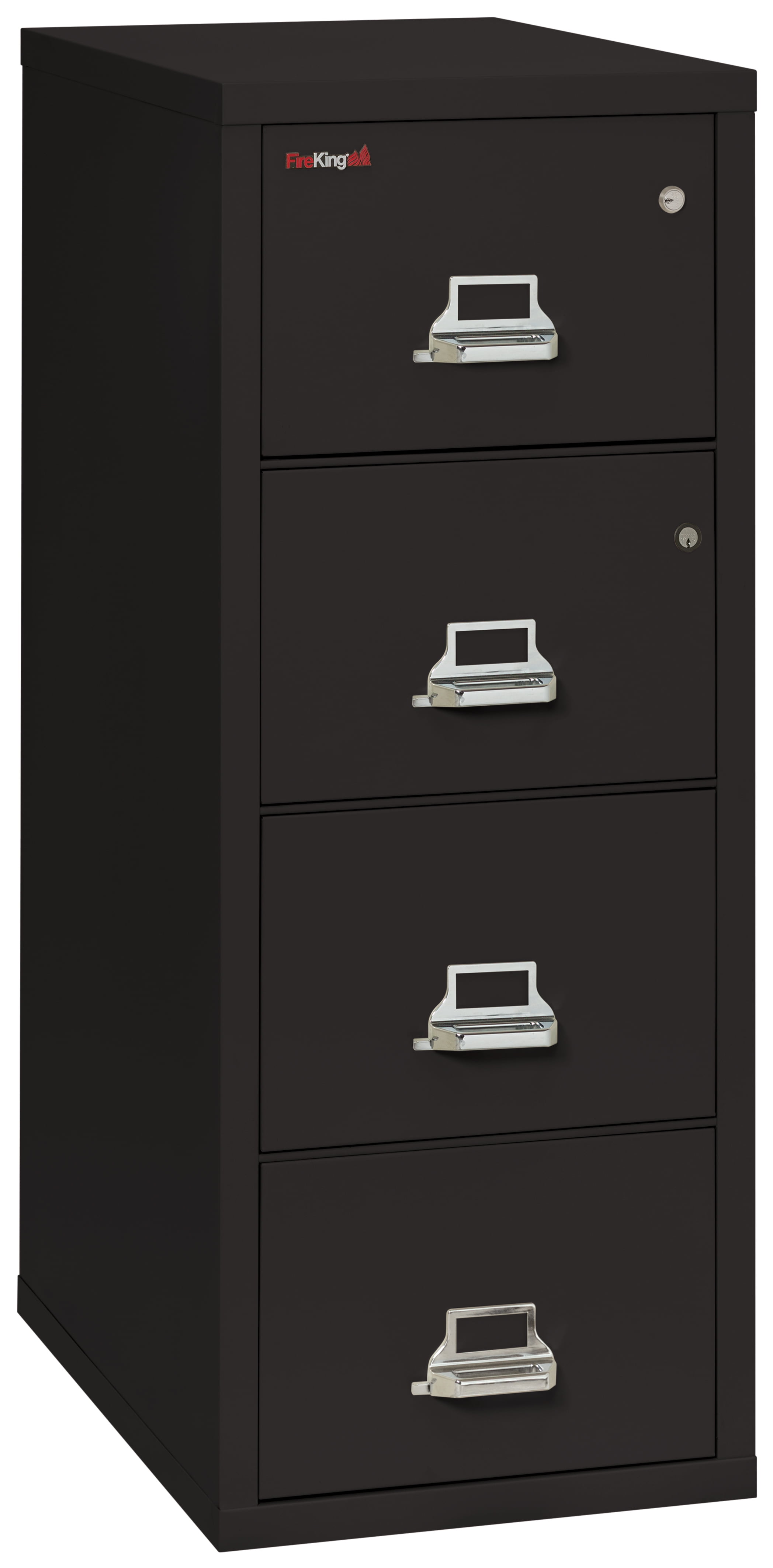 Light Gray Phoenix Vertical 25 inch 4-Drawer Letter Fireproof File Cabinet with Water Seal 
