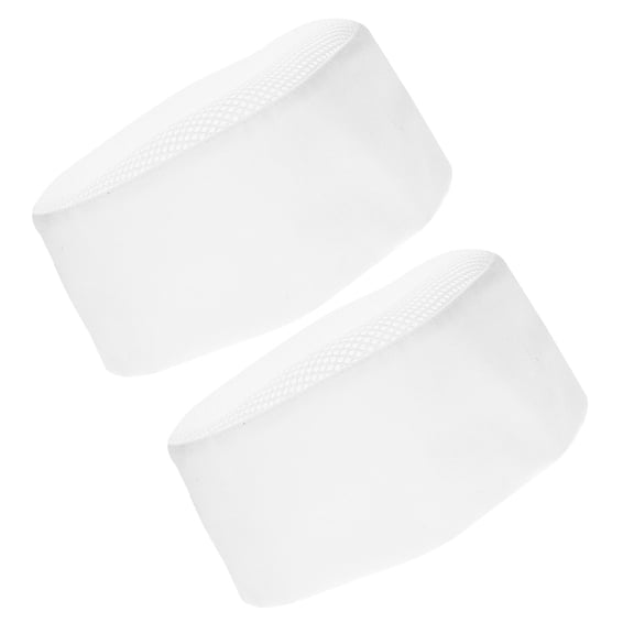 PBPBOX 2Pcs White Chef Hats Cotton Polyester Oil Resistant Breathable Cooking Caps