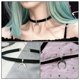 thumbnail image 5 of 1 collar corto de moda con forma de luna, accesorio para clavícula (negro), 5 of 6