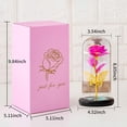 thumbnail image 4 of Glass Rose Flower LED Colorful Light Rose in Glass Forever Rose Flower Presente para mujeres Día de la madre San Valentín Boda romántica Fiesta en casa Festivales Aniversario Nochebuena,Irfora Irfora Rosa en conserva, 4 of 7