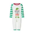 thumbnail image 2 of Elippeo Christmas Pajamas for Family Long Sleeve Elf Letter Print Tops + Striped Pants Set Sleepwear, 2 of 10