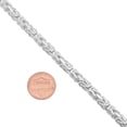 thumbnail image 2 of 4.1mm Solid .925 Sterling Silver Italian Crafted Byzantine Choker Chain Necklace, 16 inches, 2 of 7