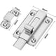 thumbnail image 2 of pernos de puerta, pestillo de puerta de acero inoxidable, bloqueo de pestillo de seguridad con 12 tornillos para puertas empotradas, dormitorio, baño, inodoro, 2 of 5