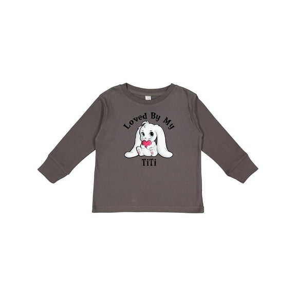 Inktastic Loved By My TiTi Bunny Rabbit Boys or Girls Long Sleeve Toddler T-Shirt