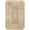 thumbnail image 2 of nuLOOM Tera Petals Braided Jute Area Rug, 6' x 9', Ivory, 2 of 9