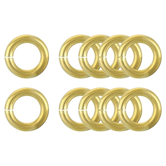 Uxcell 10Pack Open Jump Rings, 15mm/0.59" OD Brass Jump Ring Connectors 3mm Thick O Rings for Jewelry Making Keychain