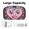 thumbnail image 3 of Valentine's Day USB Organizer Charger Pouch Charger Organizer Travel Case Small Box Organizer Storage Container Waterproof Oxford Cloth Electronics Accessories Storage Case 5.9x9.44x3.14 in, 3 of 6