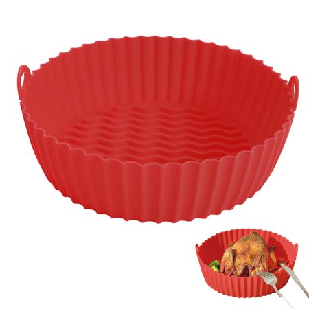 

Fovolat Air fryers Silicone Liner Food-Grade Safe Reusable Air Fryer Basket Easy Cleaning Air fryer Oven Accessories Round Silicone Liners pretty good
