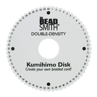 The Beadsmith Square Kumihimo Disk, 6 inch Diameter, 3/8” Thick Dense Foam,  Jewelry Tools for Braiding, Box of 10 disks