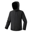 thumbnail image 5 of Riecok Waterproof Jacket for Men Long Sleeve Hooded Jackets Zip Up Coats with Pockets Solid Cozy Trendy Outetwear, 5 of 7