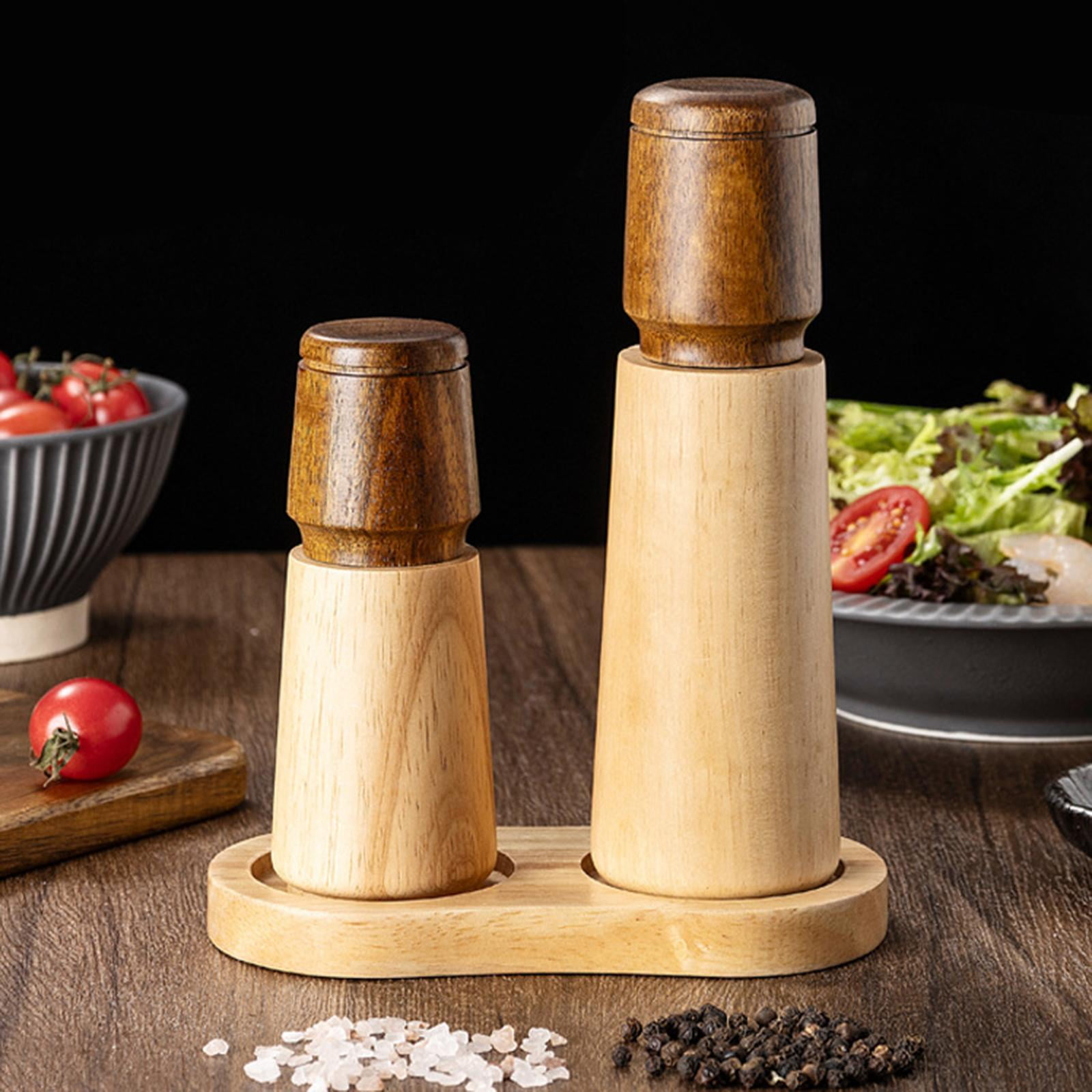 Fiocias Salt and Pepper Grinder Set 5inch and 7 inch Ceramic Rotor Peppercorn Mill Spice
