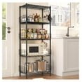 thumbnail image 2 of 5 Tier Metal Shelving Unit Pantry Storage Shelves Adjustable Metal Wire Shelf with Side Blockers 59.1" H Standing with & Shelf Liners for Kitchen Pantry Bathroom Closet, 2 of 4