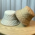 thumbnail image 3 of CoCopeaunts Thickened Down Plaid Women Bucket Hat Lamb Wool Brim Add Cotton Fisherman Hat for Men Winter Outdoor Keep Warm, 3 of 8
