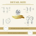 thumbnail image 2 of 14K Gold Plated Earring Sets For Women Dainty Stud Huggie Hoop Earrings For Multiple Piercing Hypoallergenic Small Hoop Dangle Earrings Cartilage Earring Set[Z471], 2 of 2