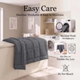 thumbnail image 5 of KINMEROOM Twin XL / Full Size 3-Piece All-Season Down Alternative Comforter Set Dark Gray (Comforter and Pillowcase Bedding Set), 5 of 8