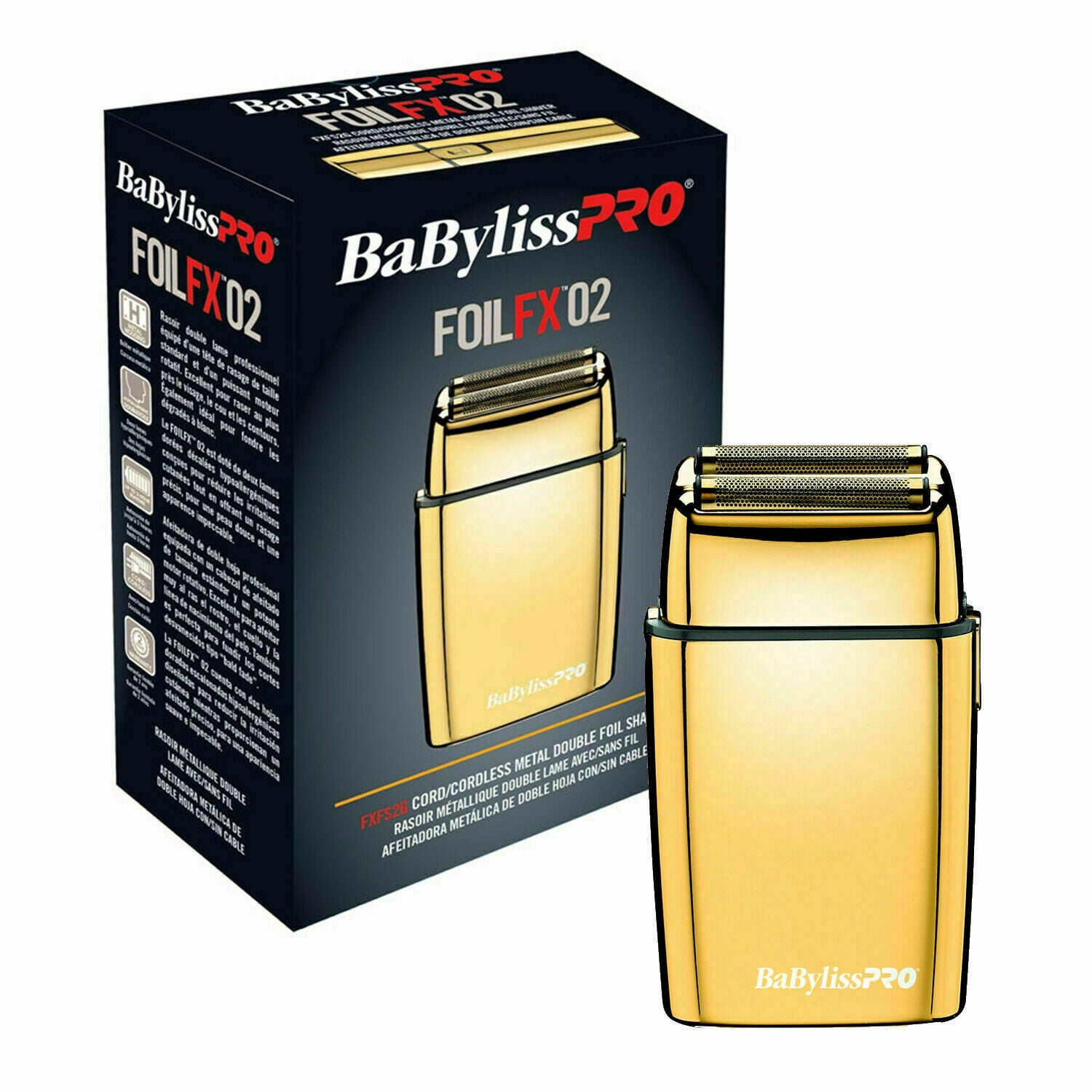 BaByliss PRO FXFS2G Cordless Metal Rechargeable Electric Dual Foil Shaver  Gold - Walmart.com