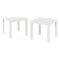 thumbnail image 1 of Pemberly Row Table d'Appoint Carrée Contemporaine, Ensemble de 2, Blanc, 1 of 5