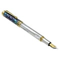 thumbnail image 4 of Xezo Xezo Maestro® 18K Gold Plated Fountain Pen (Fine Nib) - Oceanic White Mother of Pearl  Paua Abalone, 4 of 9
