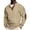 Q9-Khaki, variant on Cable Knit Pullover Sweater for Men Long Sleeve Button Down Sweatshirt Elbow Patches Stand Collar Pullover Vintage Dressy Fall Winter Outdoor Soft Clothes