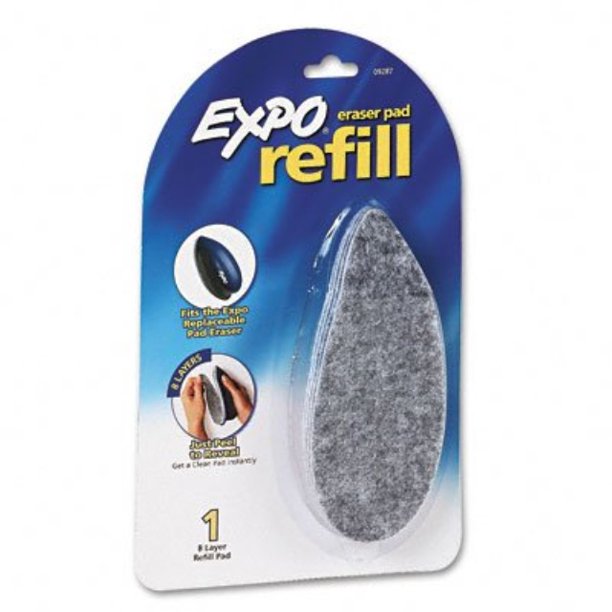 expo precision point whiteboard eraser, refill 9287kf