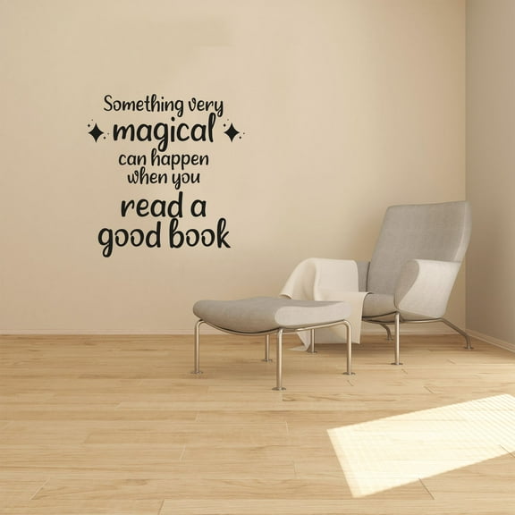 Something Very Magical Can Happen When You Read A Good Book - Reading Quote Vinyl Design Wall Sticker Art Decal Boy Girl Kid Bedroom Nursery Kinder Home Decor Stickers Decoration Size (30x22 inch)