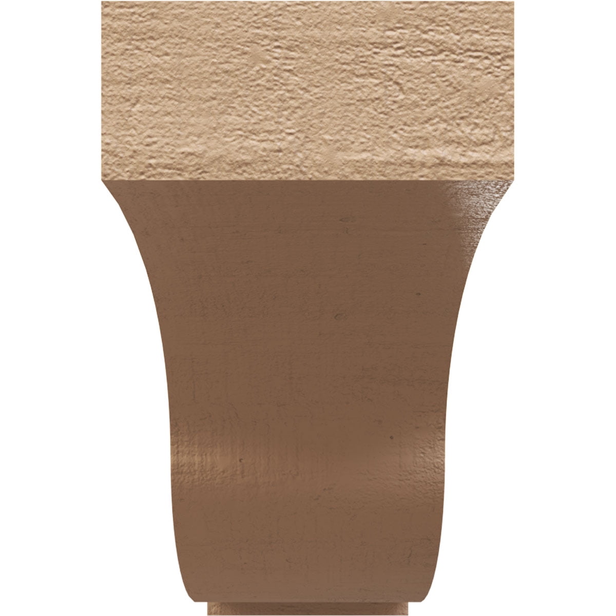 6"W x 36"D x 12"H Thin Van Buren Rough Cedar Woodgrain TimberThane Corbel, Primed Tan