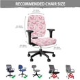 thumbnail image 5 of FKELYI 2 Piece Office Chair Covers with Arm Rest Covers for Home Decor Washable Computer Chair Slipcover Desk Chair Protector for Backrest & Cushion, Pink Butterfly Print, 5 of 7
