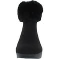 thumbnail image 3 of DKNY Womens Abri Faux Suede Faux Fur Booties, 3 of 3