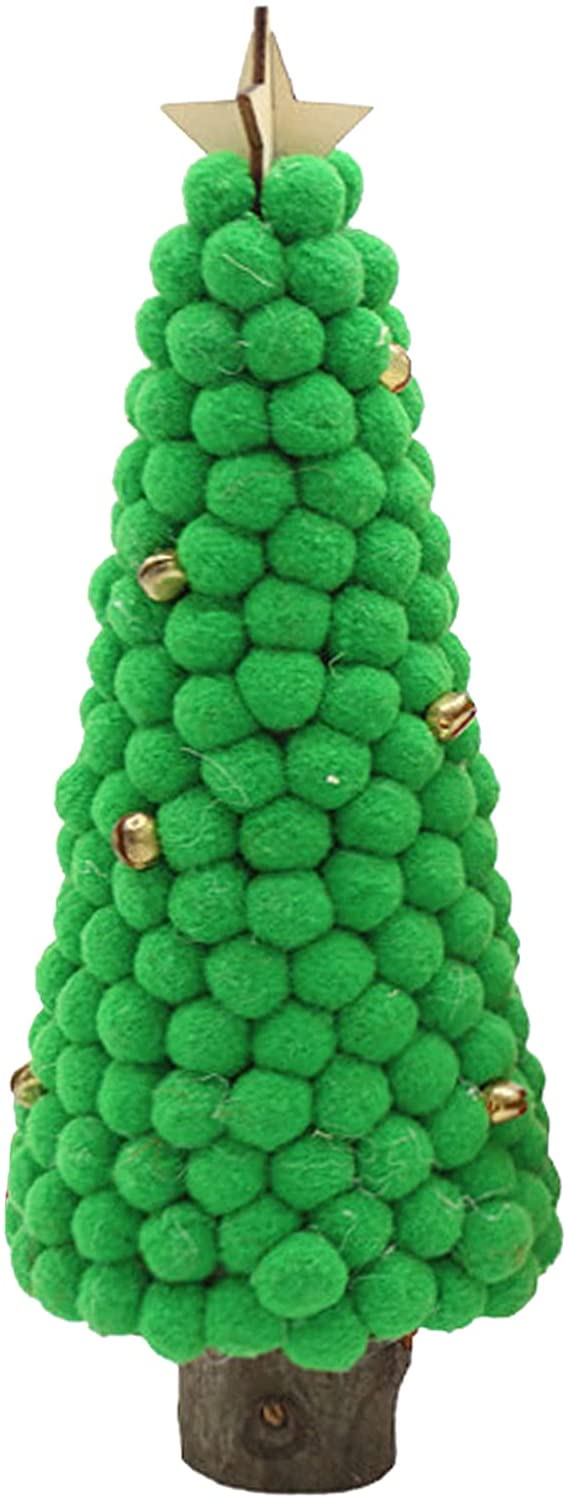 26cm Artificial Miniature Christmas Tree with Wooden Base Cute Small