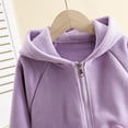 thumbnail image 5 of breaise Toddler Winter Coat Fleece Zip up Hooded Bear Ears Warm Fuzzy Baby Kids Jacket Outerwear Sweater Purple 6-7Years, 5 of 9