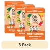 (3 pack) Once Upon a Farm Organic Refrigerated Baby Food Fruit & Veggie Blends Starting Solids Variety Pack, 3.2oz Pouch (4 Pack)