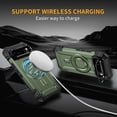 thumbnail image 3 of for Google Pixel 9 Pro XL Armor Case with Camera Cover Stand, Shockproof Protection Support Magnetic Wireless Charger Rugged Cover for Google Pixel 9 Pro XL, Support Car Magnetic Holder - Armygreen, 3 of 8