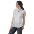 thumbnail image 3 of Moomaya Printed Mandarin Collar Tunic Sleeveless Casual Tank Top Summer Wear, 3 of 6