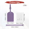 thumbnail image 3 of Etiquetas de Equipaje Uxcell para Maleta [2PCS] - Etiqueta de Bolsa con Cubierta de Privacidad Segura y Hebilla Ajustable - [Púrpura - Cuero PU], 3 of 7