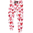 thumbnail image 2 of Graphic Pants Men Casual Full Heart Printed Comfortable Valentines Jogger with Drawstring Pant, 2 of 4