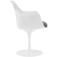 thumbnail image 2 of Modern Urban Contemporary Dining Vinyl Armchair, Grey Plastic, 2 of 4
