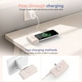 thumbnail image 6 of RORRY 10000mAh Portable Charger, 22.5W PD Fast Charging Power Bank with Built-in USB-C Cable, Mini Apple Watch & Phone Charger for iPhone 17/16/15, AirPod, Samsung– White, 6 of 8